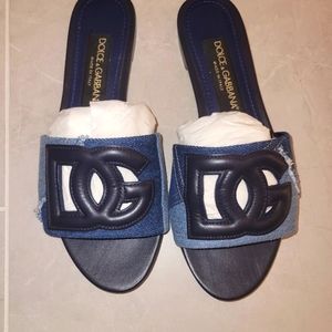Dolce & Gabanna size 36.5 denim sandals